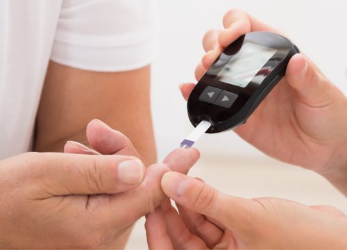 Diabetes testing at a doctor's office