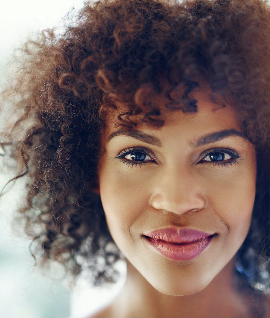 Woman taking weight loss supplements